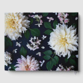 Moody Dahlia Floral Gastbuch Gästebuch (Rückseite)