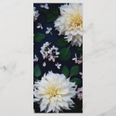 Moody Dahlia Floral Wedding Menü Menükarte (Rückseite)