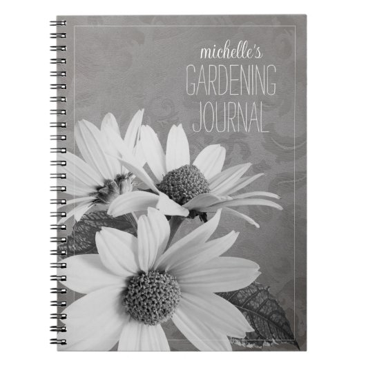 Moody Daisy Personalisiert Garden Journal Note Boo Notizblock (Vorderseite)
