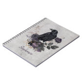 Moody Dark Academia Raven Spiral Notizblock (Linke Seite)