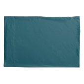 Moody Dark Aquamarin Forest Green Solid Color Kissenbezug (Rückseite)
