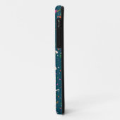 Moody Dark Aquamarin Terrazzo Phone Case (Hinten/Links)