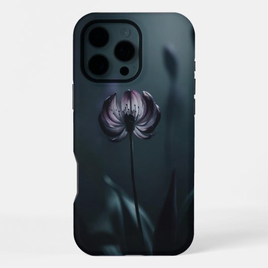 Moody Dark Blume Phone Case iPhone Hülle (Rückseite)