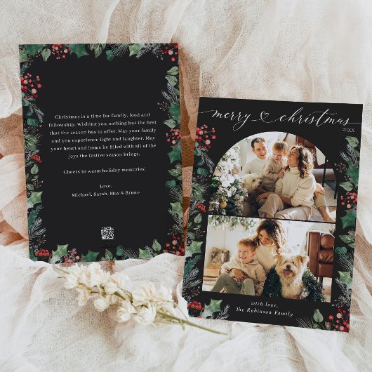 Moody Dark Boho Multi Foto Arch Weihnachten
