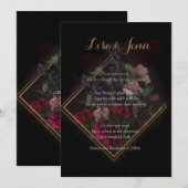 Moody Dark Boquet Hochzeitseinladungen Einladung (Vorne/Hinten)