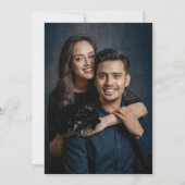 Moody Dark Elegante Romantische Oval Oval Hochzeit Save The Date (Rückseite)