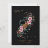 Moody Dark Elegantes Romantic Fall Foto Wedding Save The Date (Vorderseite)