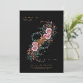 Moody Dark Elegantes Romantic Fall Foto Wedding Save The Date (Stehend Vorderseite)