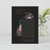 Moody Dark Elegantes Romantisches Foto Hochzeit im Save The Date (Stehend Vorderseite)