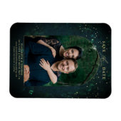 Moody Dark Enchanted Forest Arch Wedding Rett Date Magnet (Horizontal)