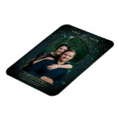 Moody Dark Enchanted Forest Arch Wedding Rett Date Magnet (Linke Seite)