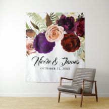 Moody Dark Floral Greenerity Bold Wedding Backdrop