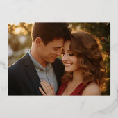 Moody Dark Floral Wedding Save the Date Foto Folieneinladung (Rückseite)