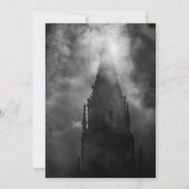 Moody Dark Ghost Bride in Mist Bridal Brunch Einladung (Rückseite)