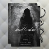 Moody Dark Ghost Bride in Mist Bridal Luncheon Einladung