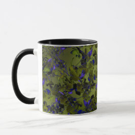 Moody Dark Hop Vine Abstract Design Coffee Tasse