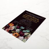 Moody Dark Jewish Chuppah lädt Hebräisch ein Folieneinladung (Gedreht)