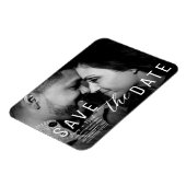 Moody Dark Overlay Foto Save the Date Hochzeit Magnet (Linke Seite)