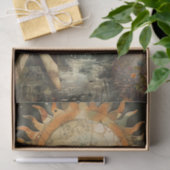 Moody Dark Rustic Fantasy Garden Girl Decoupage  Seidenpapier (Geschenk)