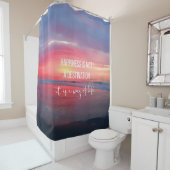 Moody Dark Sunset Ocean View Quote Duschvorhang (Beispiel)