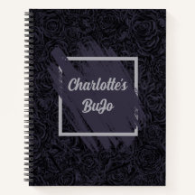 Moody Deep Navy Blue Floral Muster