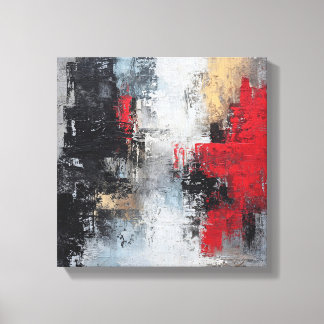 Moody Deep Sea | Dramatic Expressionist Wave Canva Leinwanddruck