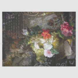 Moody Dutch Floral | Französisch Ephemera Decoupag Seidenpapier