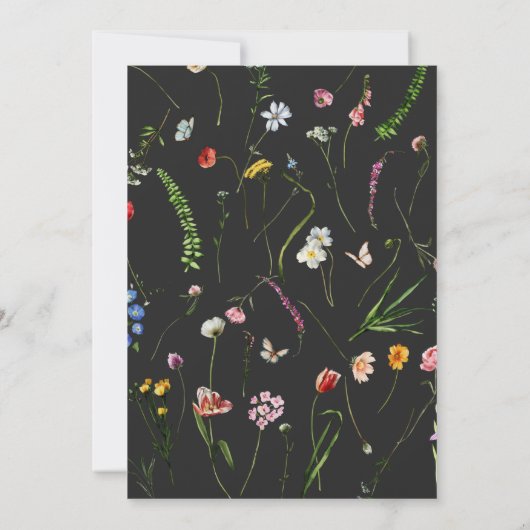 Moody Dutch Floral Wreath Brautparty Einladung (Rückseite)