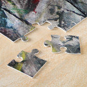 Moody Dynamic Modern Monochrome Abstrakt Puzzle (Seite)