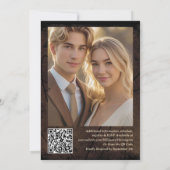 Moody Elegance Wedding Einladungs-Vorlage Einladung (Rückseite)