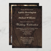 Moody Elegance Wedding Einladungs-Vorlage Einladung (Vorne/Hinten)