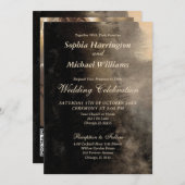 Moody Elegance Wedding Einladungs-Vorlage Einladung (Vorne/Hinten)