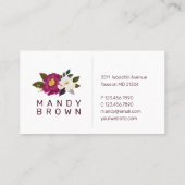 Moody & elegante Aquarellbilder Visitenkarte (Rückseite)