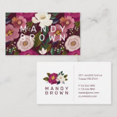 Moody & elegante Aquarellbilder Visitenkarte (Vorne/Hinten)