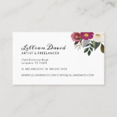 Moody & elegante Aquarellstruktur Visitenkarte (Rückseite)