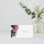 Moody & Elegantes Blumenmuster Visitenkarte (Stehend Vorderseite)