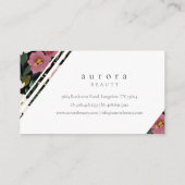 Moody & Elegantes Blumenmuster Visitenkarte (Rückseite)