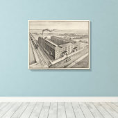 Moody Estabrook & Andersons Schuhhersteller Leinwanddruck (Insitu (Holzboden))