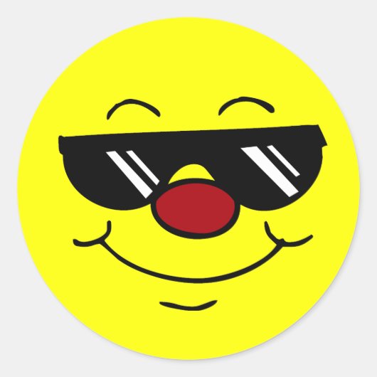 Moody Face Grumpey Runder Aufkleber (Vorderseite)