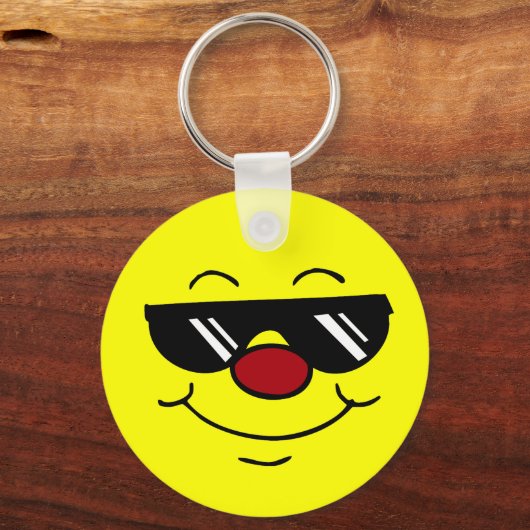Moody Face Grumpey Schlüsselanhänger (Vorderseite)
