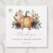 Moody Fall Floral Brautparty Geschenkanhänger (Vorderseite)