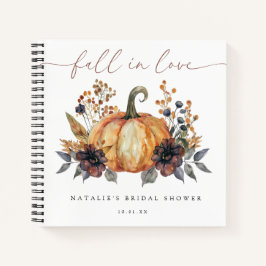 Moody Fall Floral Brautparty Guest Book Notizblock