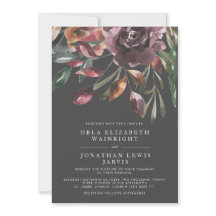 Moody Fall Floral Burst Lila Hochzeit