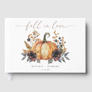 Moody Fall Floral Wedding Gästebuch