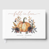 Moody Fall Floral Wedding Gästebuch (Vorderseite)
