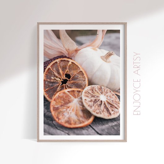 Moody fall Kürbis Leben warme Bauernhof Kunst Poster