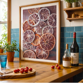 Moody fall trocken orange warme Küchenwand Kunst Poster