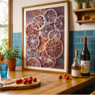 Moody fall trocken orange warme Küchenwand Kunst Poster