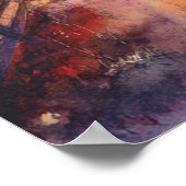 Moody Farm Sunset Poster (Ecke)