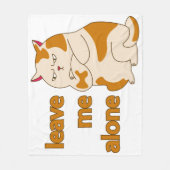 Moody fat cat leave me alone fleecedecke (Vorderseite)